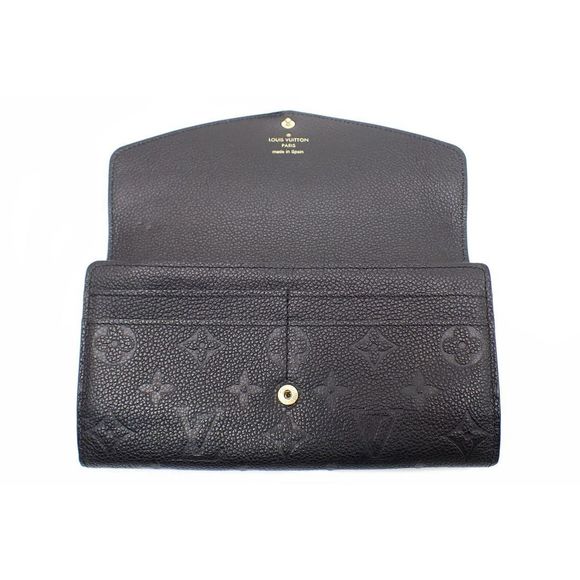 Louis Vuitton Noir Portefeuille Empreinte Black Sarah Long Wallet - Picture 6 of 9